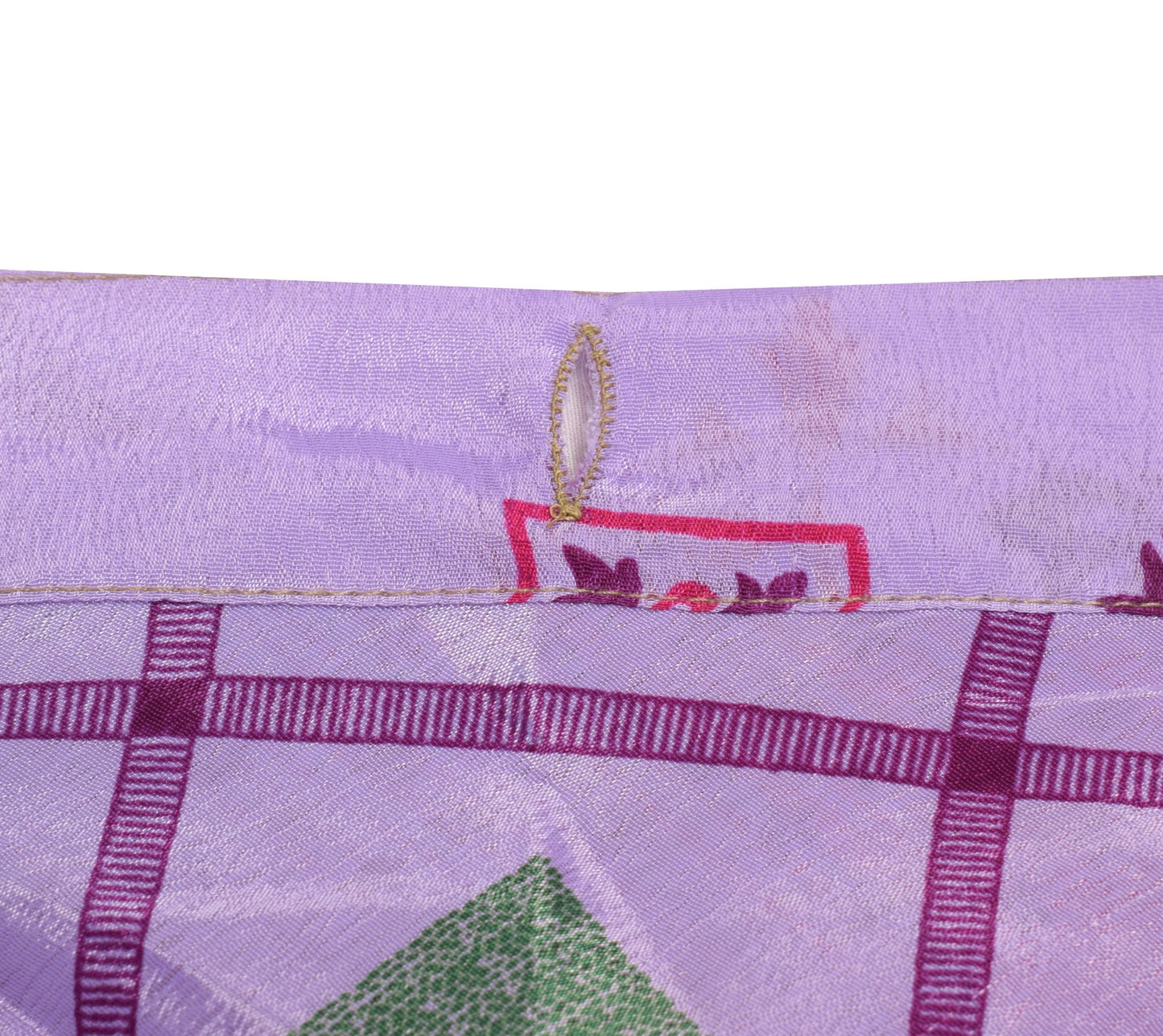 Sushila Vintage Lavender Saree Magic Wrap Reversible Skirt Beach Dress Art Silk Boho