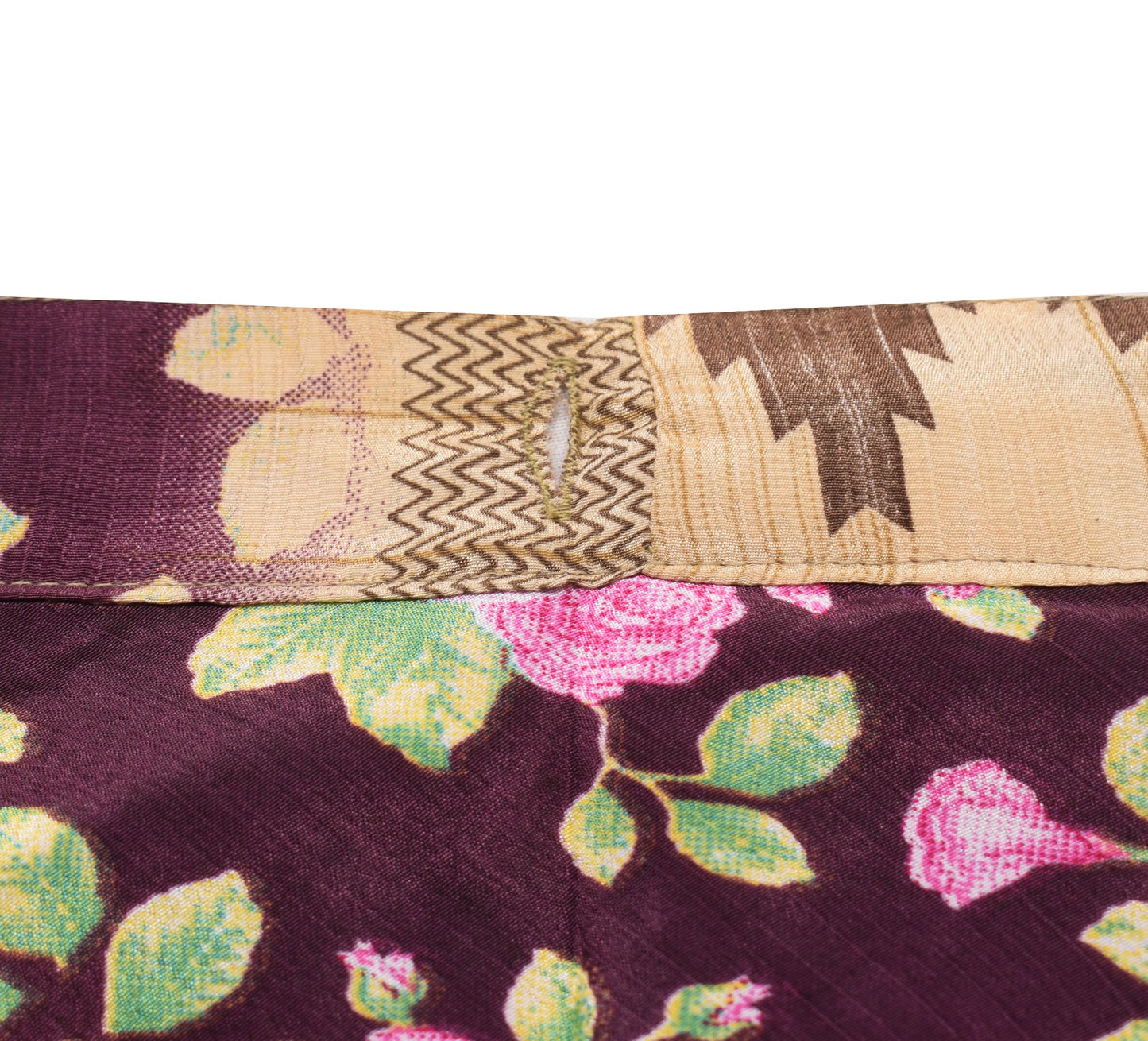 Sushila Vintage Art Silk Saree Purple Magic Wrap Reversible Skirt Beach Dress