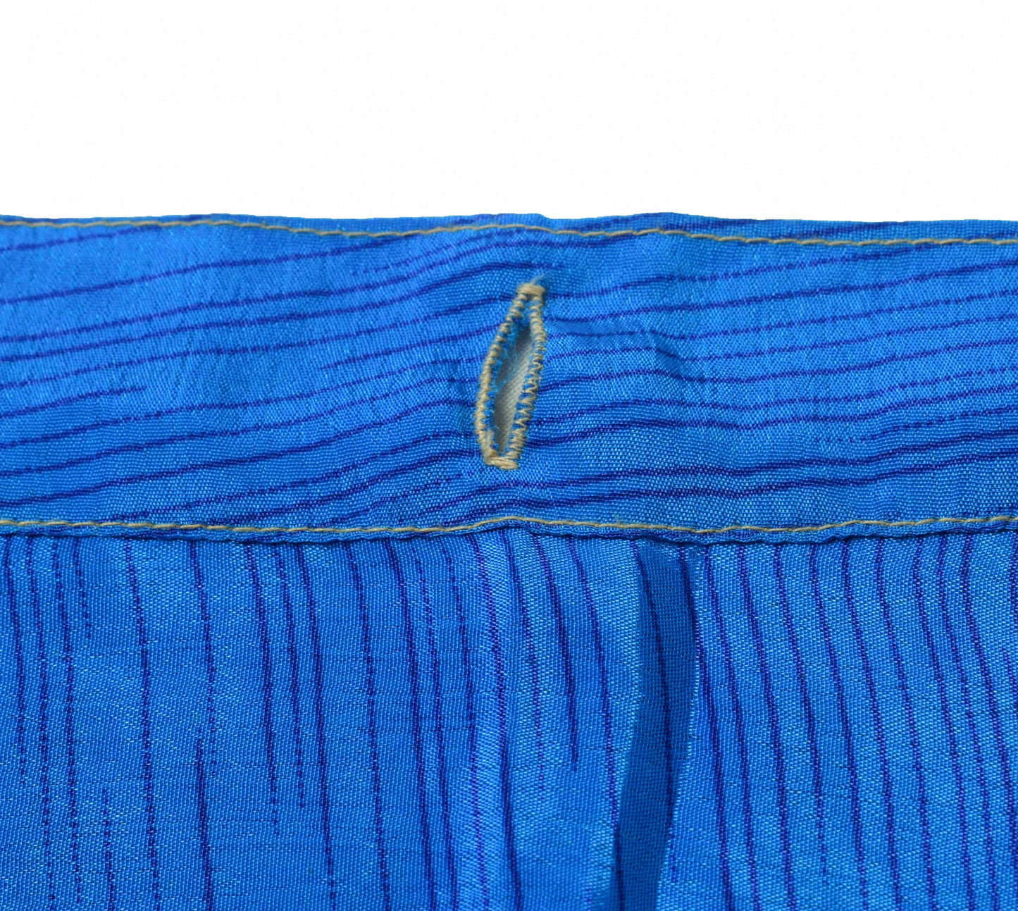 Sushila Vintage Cream Blue Saree Magic Wrap Reversible Skirt Art Silk Beach Dress