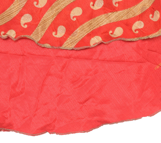 Sushila Vintage 2 Layer Mini Wrap Magic Skirt Indian Art Silk Reversible Beach Dress