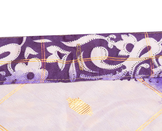 Sushila Vintage Purple Mini Wrap Magic Skirt Art Silk Reversible Beach Dress