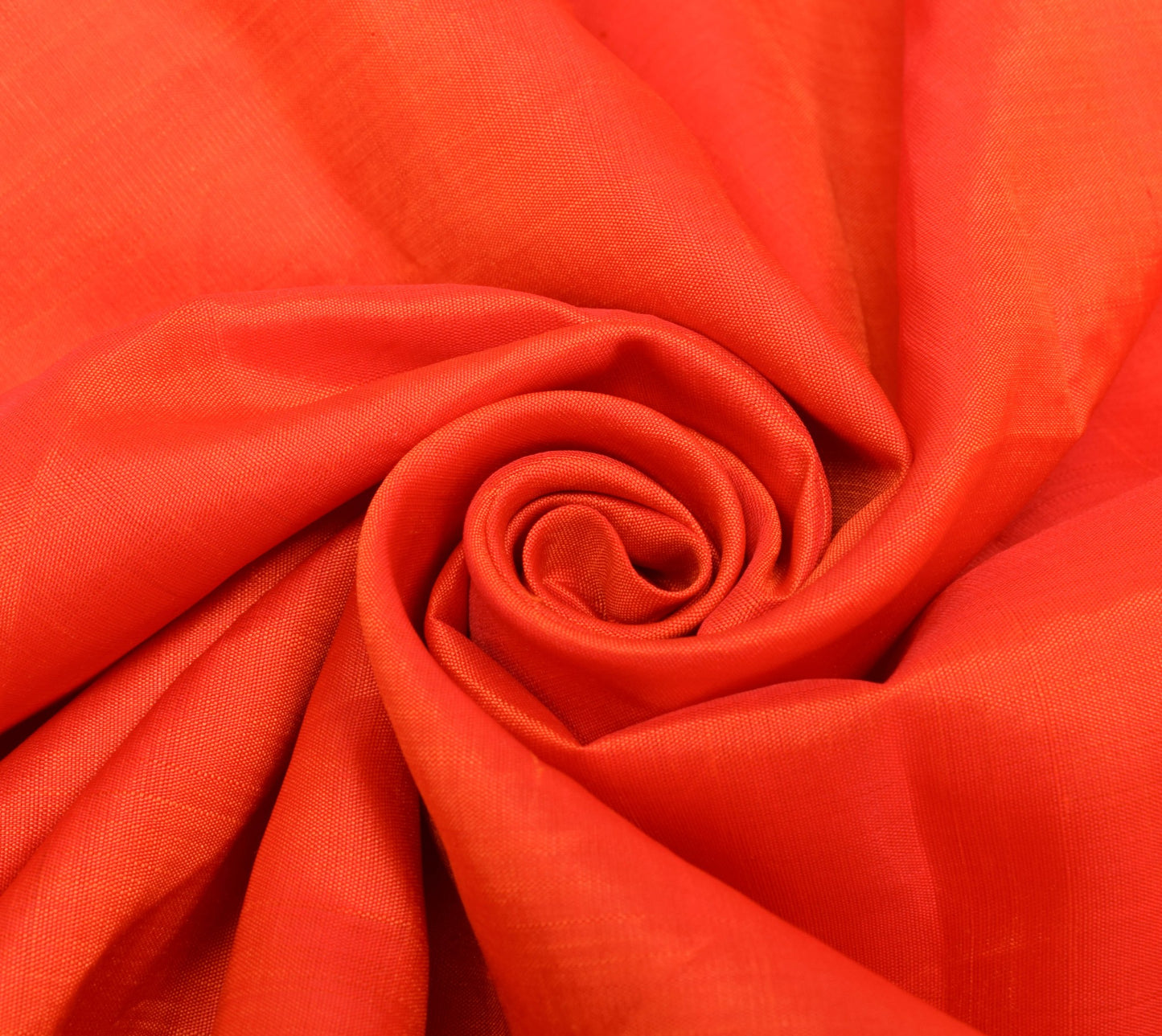 Sushila Vintage Pure Silk Sari Remnant Scrap Multi Purpose Orange Craft Fabric