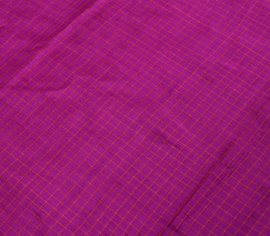 Sushila Vintage Fuchsia Sari Remnant Scrap Multi Purpose Pure Silk Craft Fabric