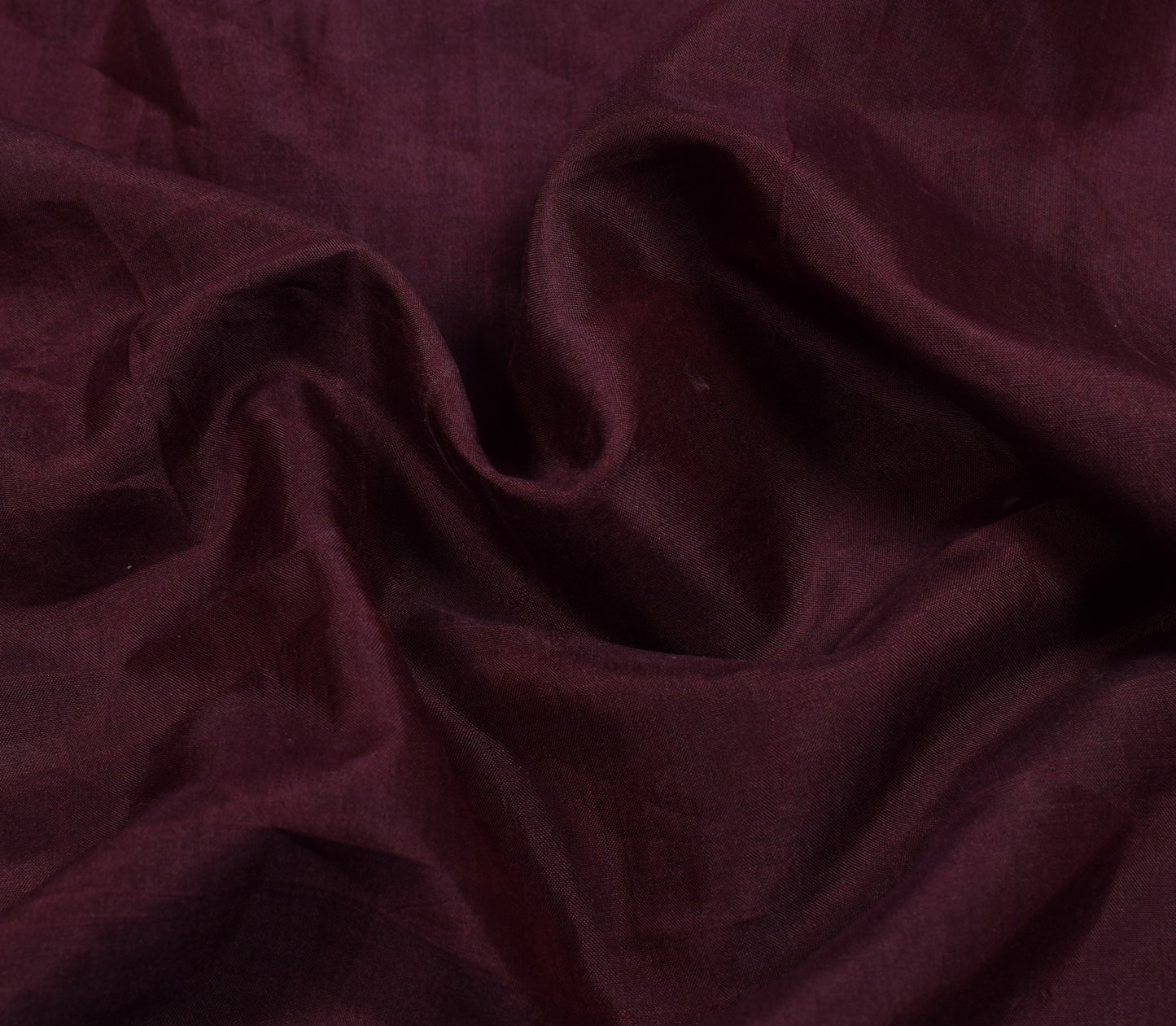 Sushila Vintage Dark Chocolate Brown Sari Remnant Scrap Pure Silk Craft Fabric