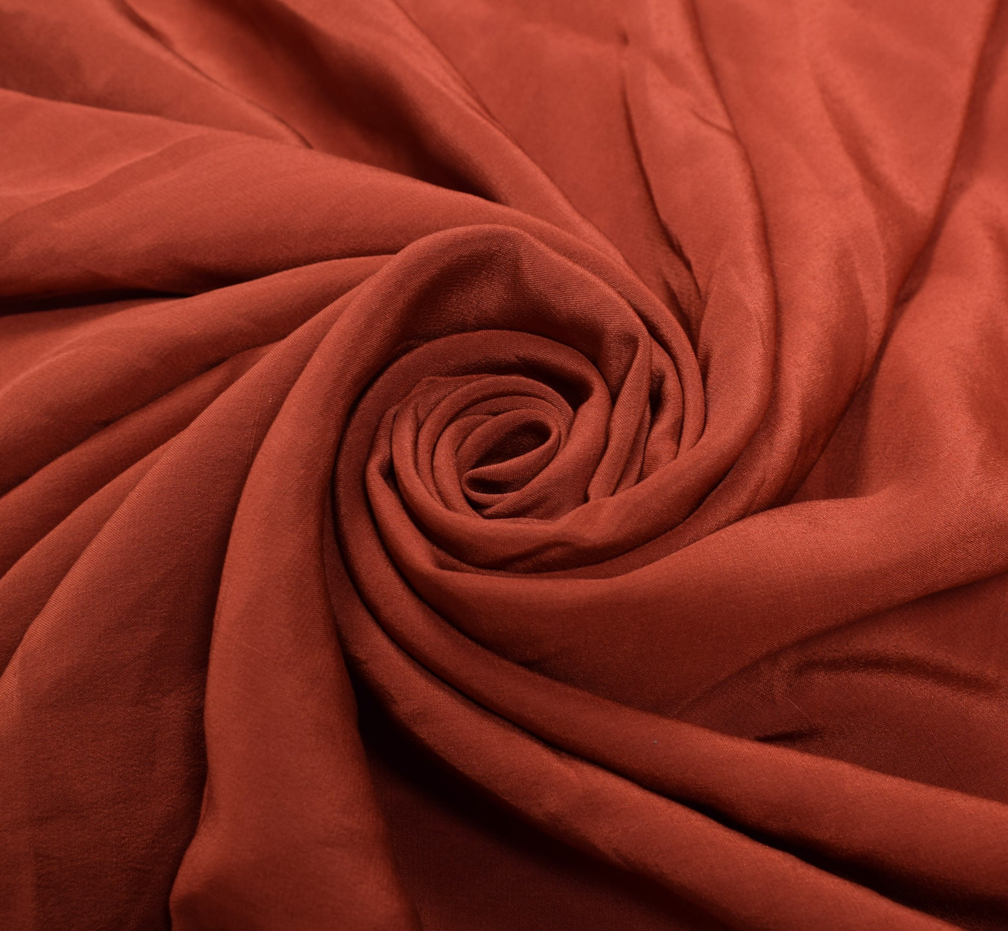 Sushila Vintage Sari Remnant Scrap Multi Purpose Pure Crepe Rust Craft Fabric