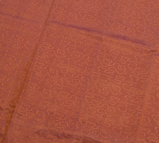 Sushila Vintage Mustard Sari Remnant Scrap Multi Purpose Pure Silk Craft Fabric
