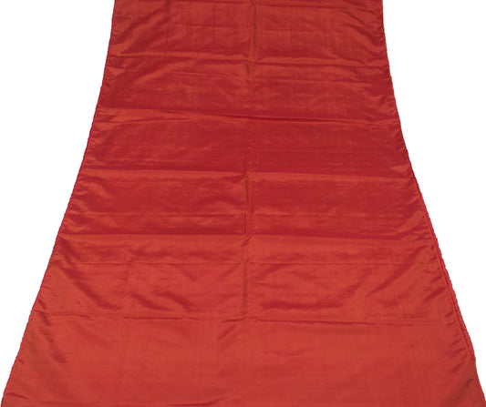 Sushila Vintage Maroon Brown Sari Remnant Scrap Dual Tone Pure Silk Craft Fabric