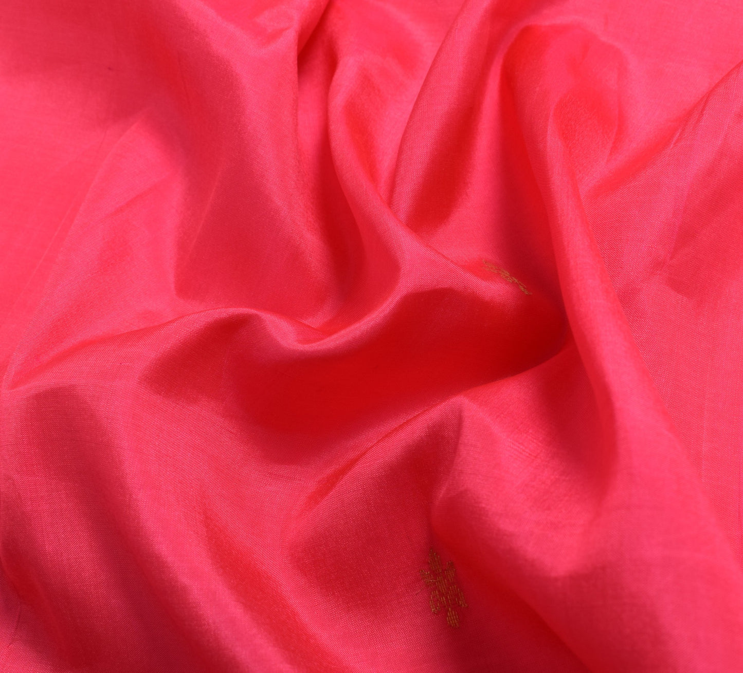 Sushila Vintage Neon Pink Sari Remnant Scrap MultiPurpose Pure Silk Craft Fabric