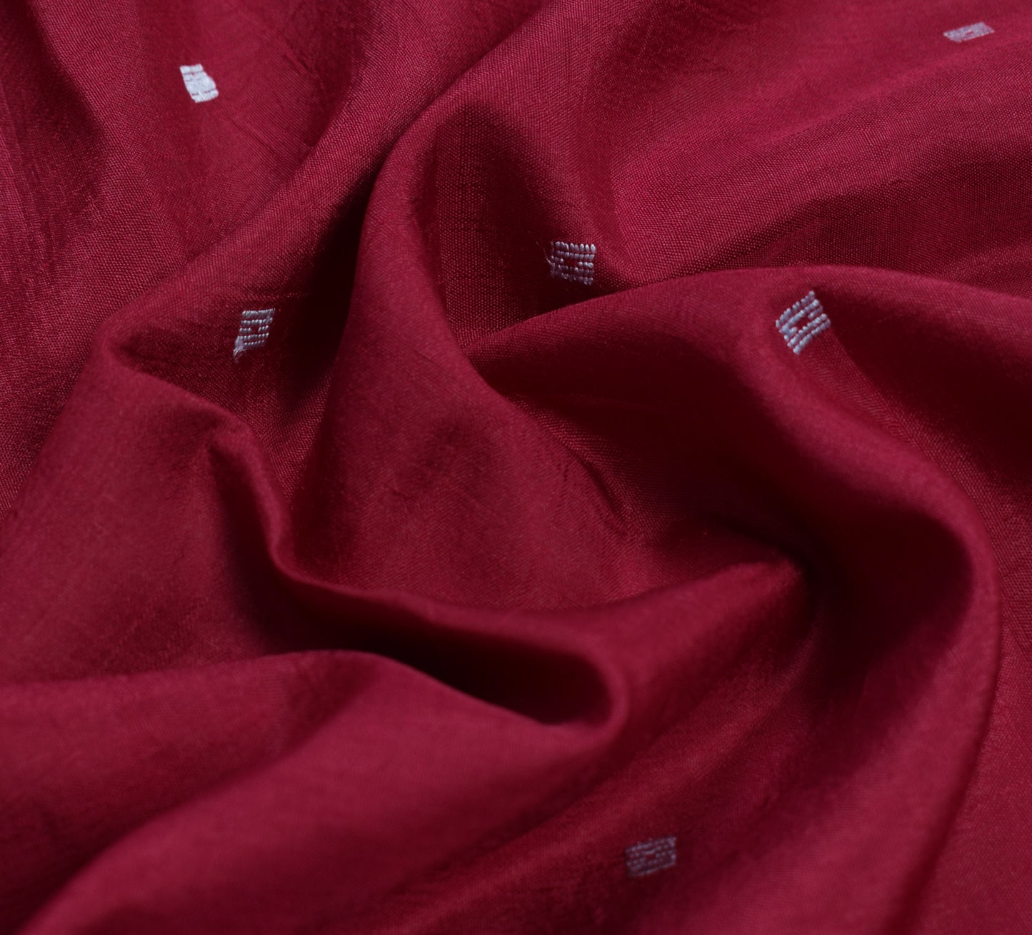 Sushila Vintage Sari Maroon Remnant Scrap Multi Purpose Pure Silk Craft Fabric
