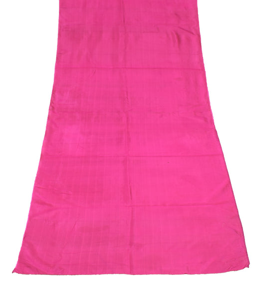 Sushila Vintage Magenta Sari Remnant Scrap Multi Purpose Pure Silk Craft Fabric