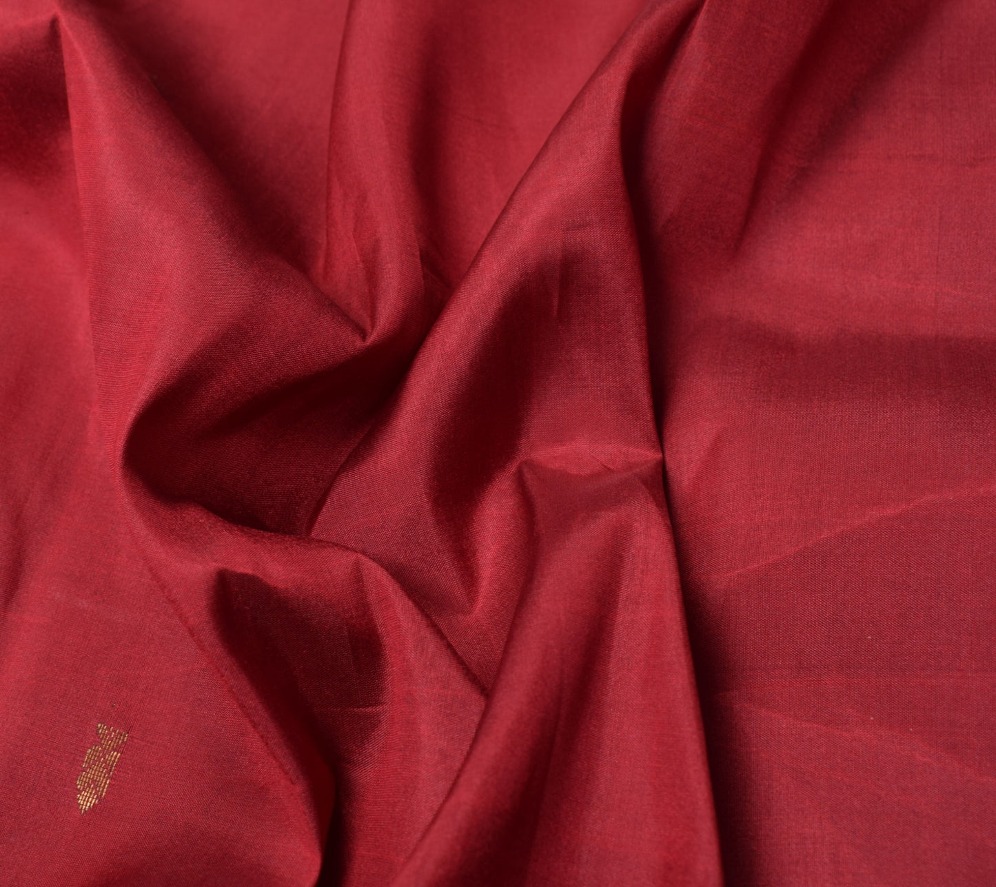 Sushila Vintage Maroon Sari Remnant Scrap Multi Purpose Pure Silk Craft Fabric