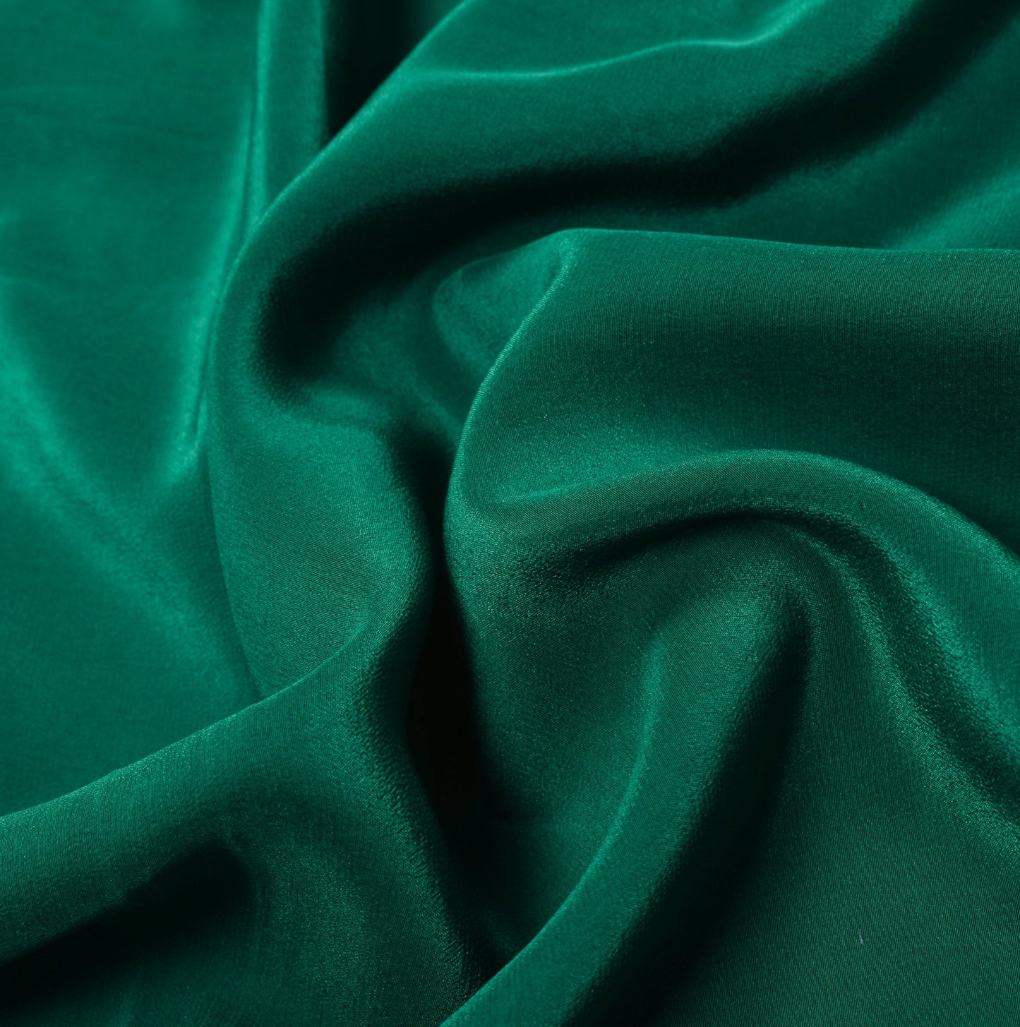 Sushila Vintage Green Sari Remnant Scrap Embroidery Pure Crepe Silk Craft Fabric