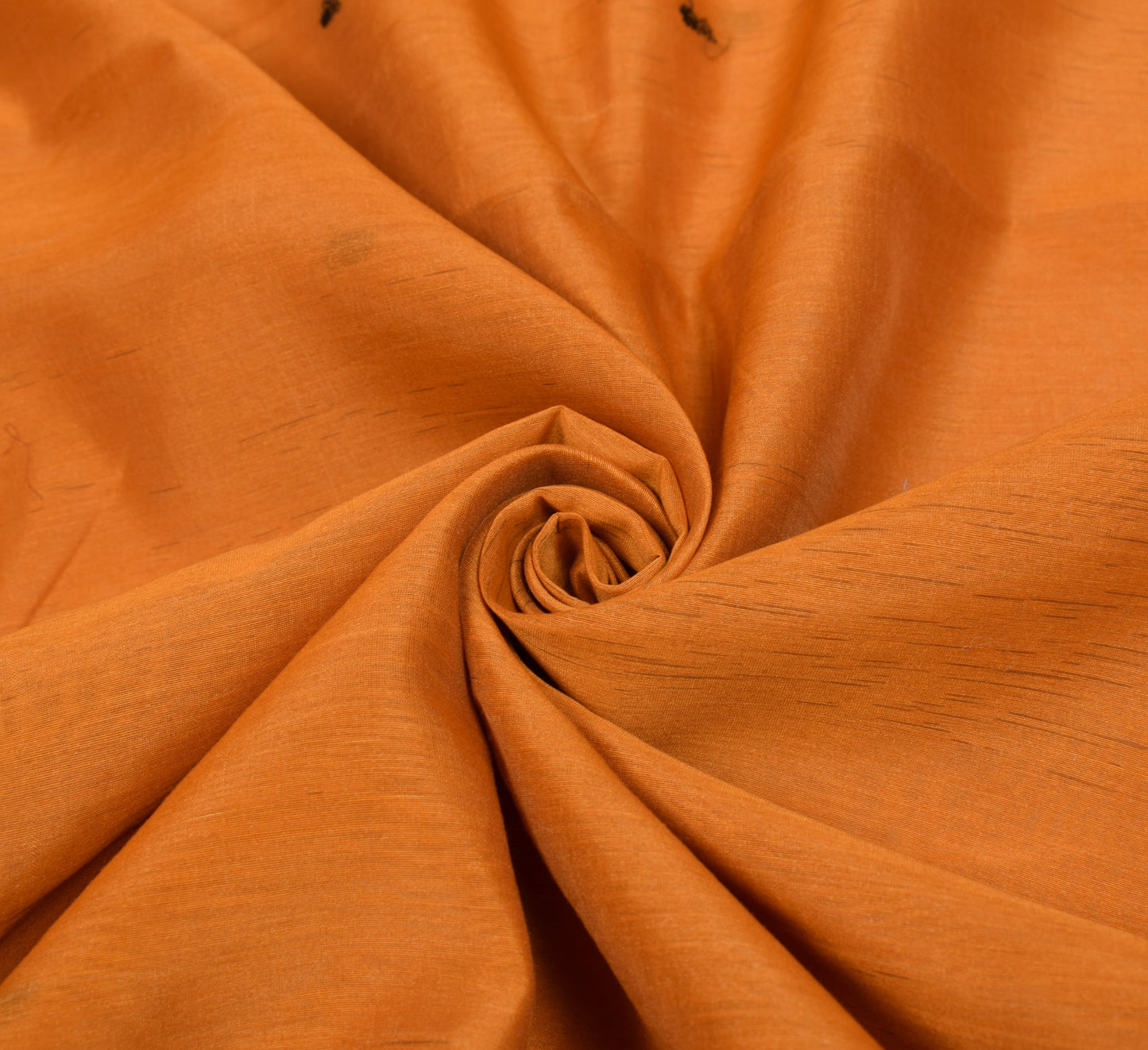Sushila Vintage Mustard Sari Remnant Scrap Floral Woven Pure Silk Craft Fabric
