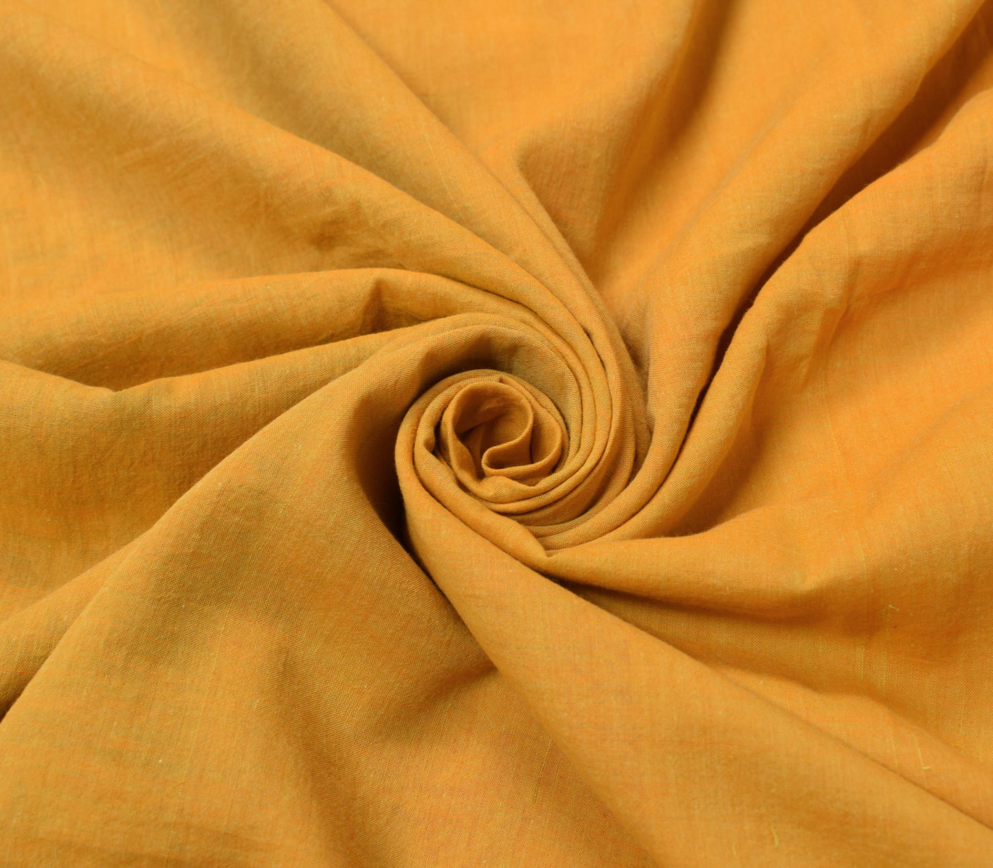 Sushila Vintage Yellow Sari Remnant Scrap Pure Cotton Hand Woven Craft Fabric