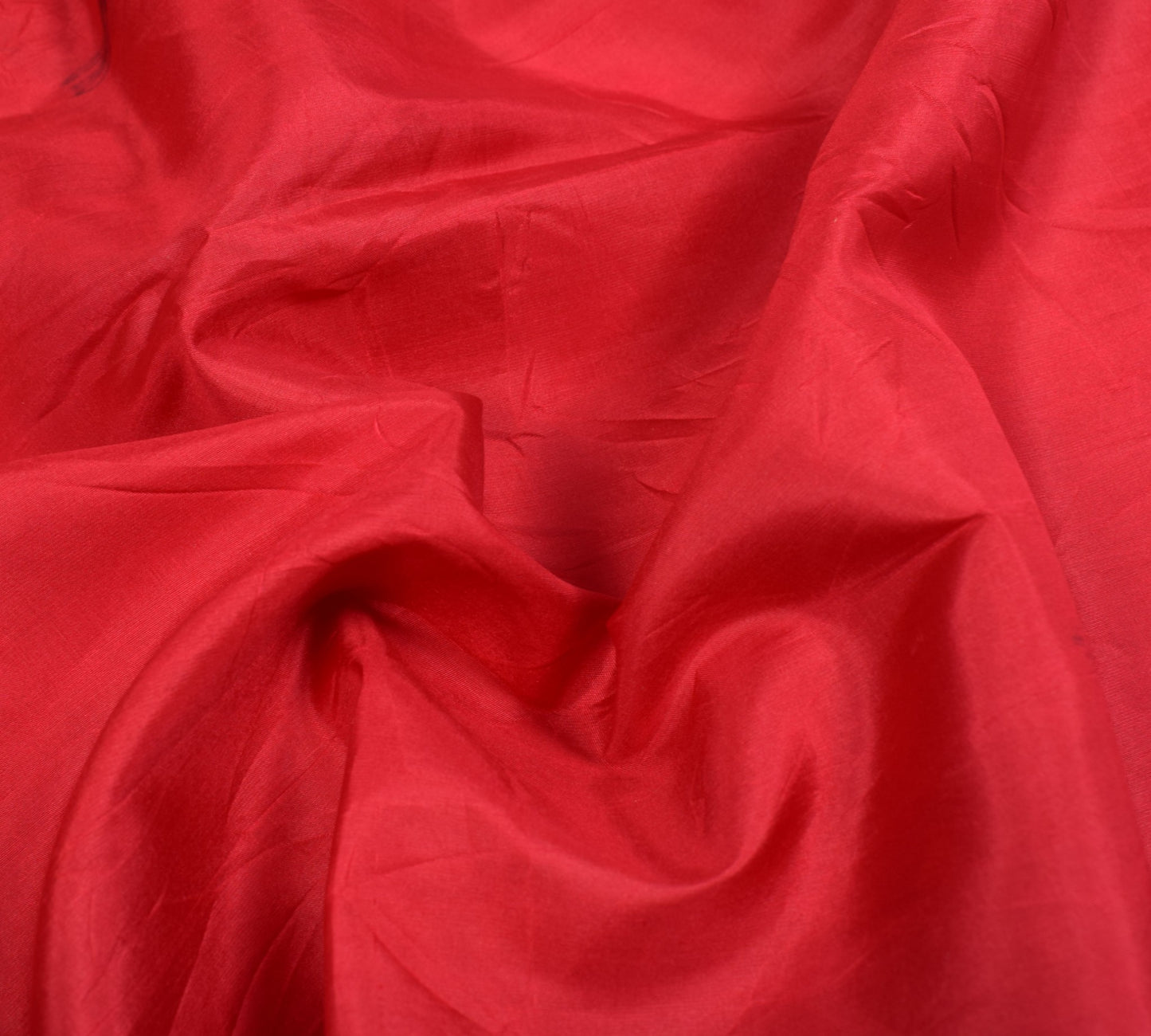 Sushila Vintage Red Indian Sari Remnant Scrap Zari Woven Pure Silk Craft Fabric