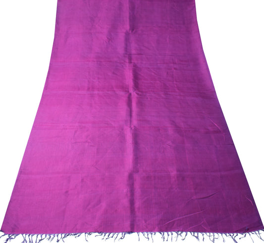 Sushila Vintage Magenta Sari Remnant Scrap Dual Tone Pure Silk 5YD Craft Fabric