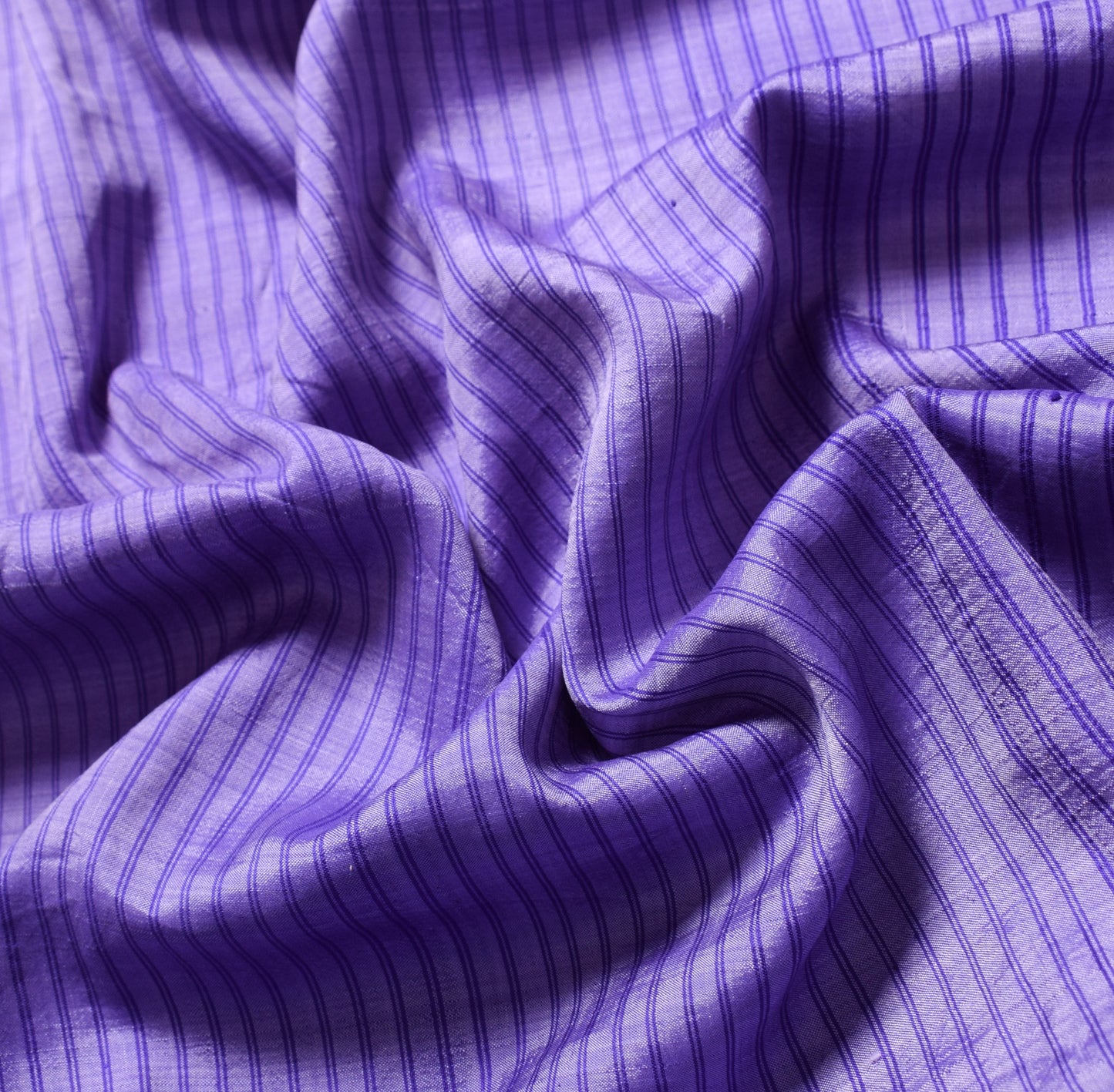 Sushila Vintage Purple Sari Remnant Scrap Hand Woven Soft Pure Silk Craft Fabric