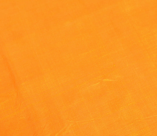 Sushila Vintage Yellow Orange Sari Remnant Scrap Pure Silk 5 YD Craft Fabric