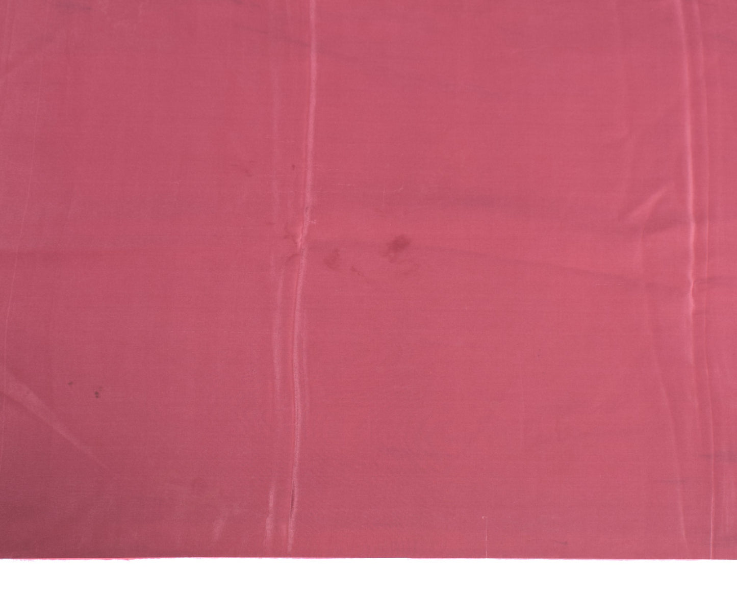 Sushila Vintage Pink Sari Remnant Scrap Pure Crepe Silk Plain Soft Craft Fabric