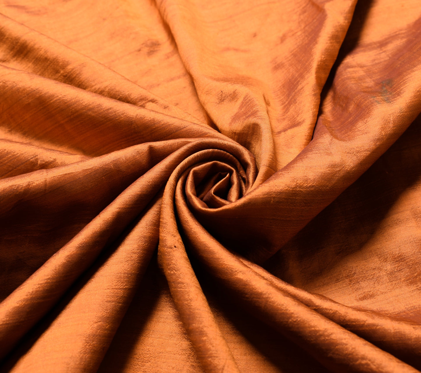 Sushila Vintage Orange Sari Remnant Scrap Multi Purpose Pure Silk Craft Fabric