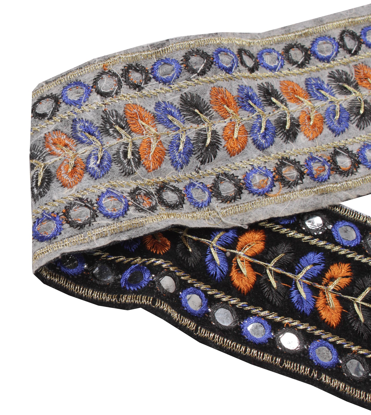 Sushila Vintage 2 Yard Sari Border Craft Trim Sewing Ribbon Lace Edge Black