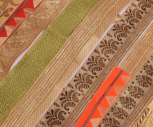 Sushila Vintage Sari Border Assorted Lot of 73 Pc Remnant Trim Craft Sewing Lace
