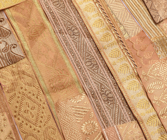 Sushila Vintage Sari Border Assorted Lot of 70 Pc Remnant Trim Craft Sewing Lace