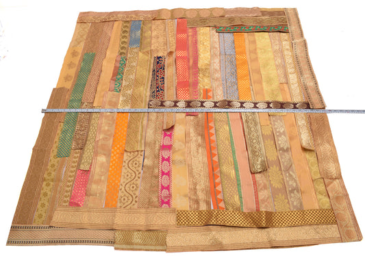 Sushila Vintage Sari Border Assorted Lot of 64 Pc Remnant Trim Craft Sewing Lace