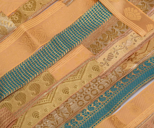 Sushila Vintage Sari Border Assorted Lot of 74 Pc Remnant Trim Craft Sewing Lace