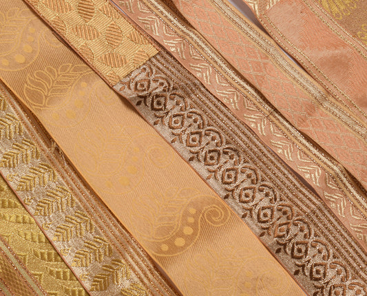 Sushila Vintage Sari Border Assorted Lot of 49 Pc Remnant Trim Craft Sewing Lace