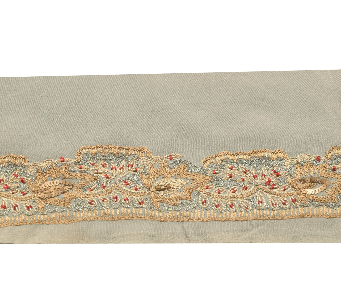 Sushila Vintage Crepe Silk Saree Border Craft Sewing Trim Embroidered Lace