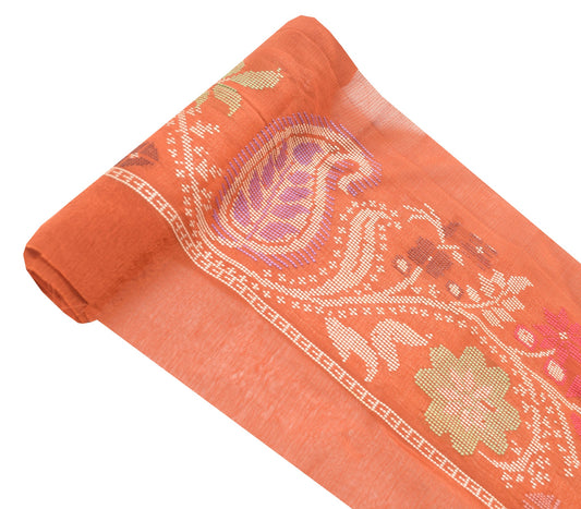Sushila Vintage Rust Woven Saree Border Indian Craft Sewing Trim Lace Ribbon