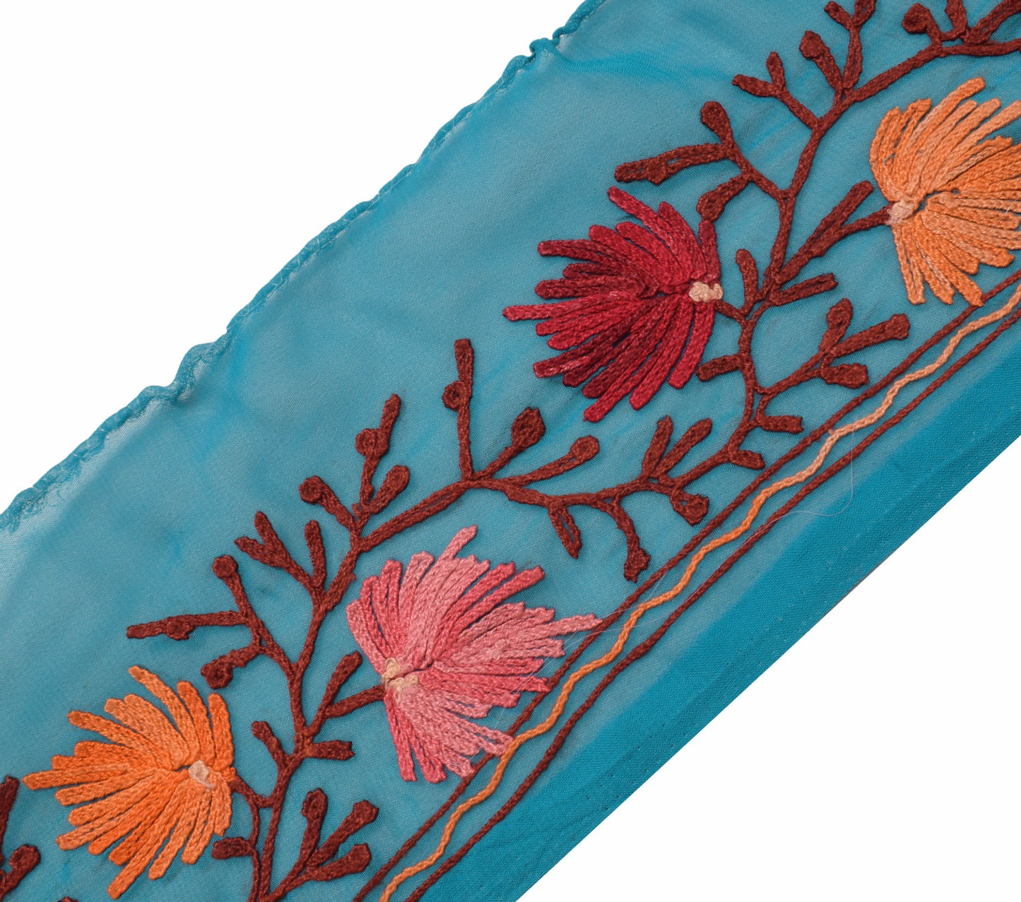 Sushila Vintage Kashmiri Embroidered Saree Border Craft Sewing Trim Lace Ribbon