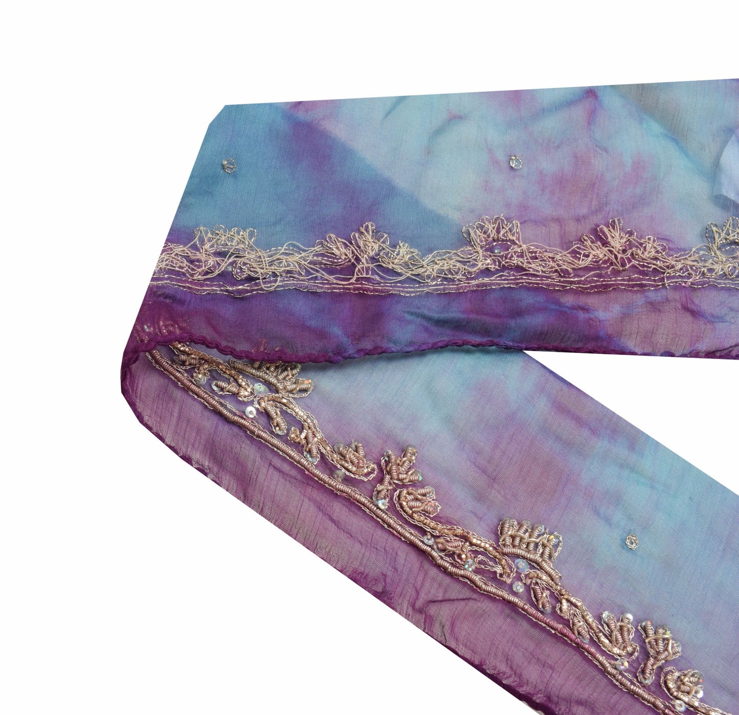 Sushila Vintage Chiffon Saree Border Indian Craft Sewing Trim Tie-Dye Ribbon