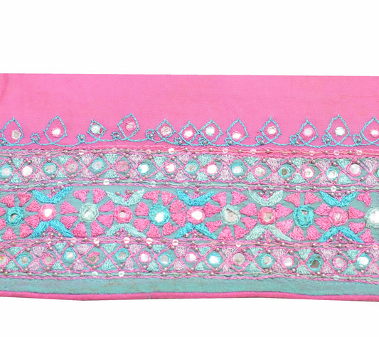 Sushila Vintage Mirror Work Saree Border Craft Sewing Trim Aqua Blue Lace Ribbon