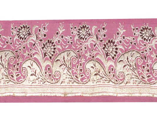 Sushila Vintage Banarasi Saree Border Indian Craft Sewing Trim Zari Woven Lace