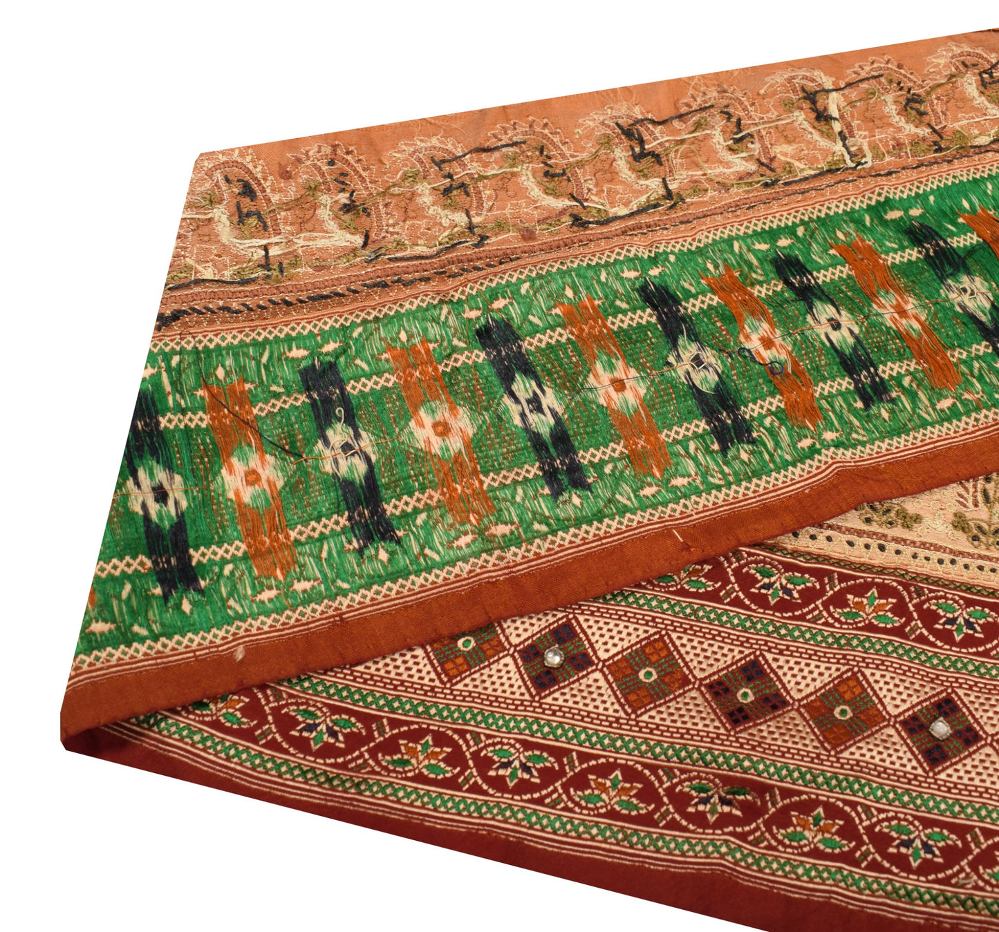 Sushila Vintage Banarasi Saree Border Red Satin Craft Sewing Trim Woven Ribbon