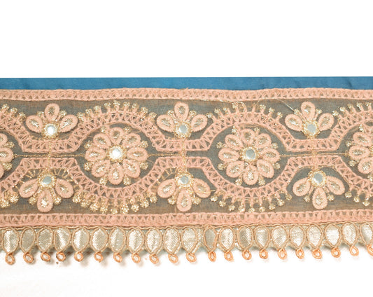 Sushila Vintage Embroidered Saree Border Indian Craft Sewing Trim Art Silk Lace