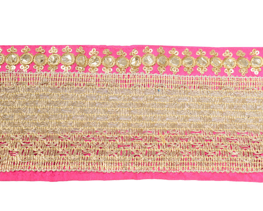 Sushila Vintage Golden Saree Border Patch Work Craft Sewing Trim Lace Ribbon