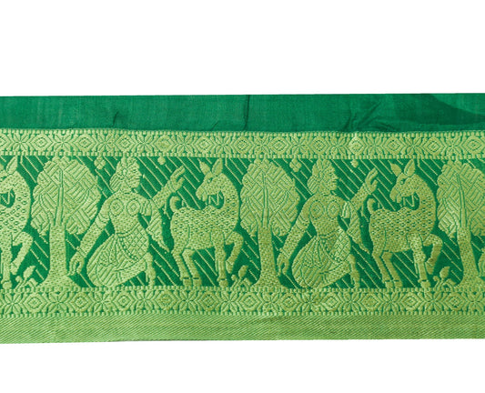 Sushila Vintage Baluchari Woven Saree Border Craft Sewing Trim Pure Silk Lace