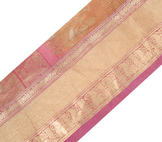Sushila Vintage Golden Woven Saree Border Indian Craft Sewing Trim Lace Ribbon