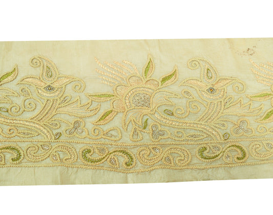 Sushila Vintage Pure Tussar Saree Border Craft Sewing Trim Hand Work Ribbon Lace