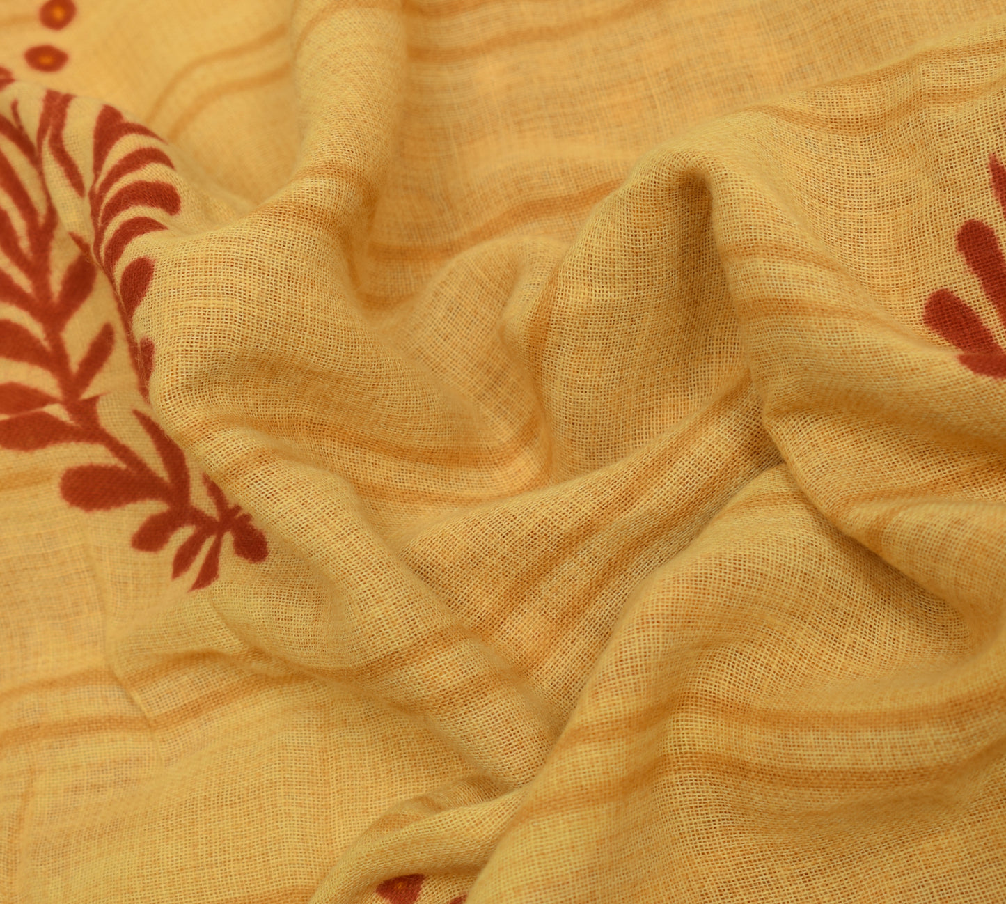 Sushila Vintage Indian Saree 100% Pure Cotton Printed Floral Soft Craft Fabric