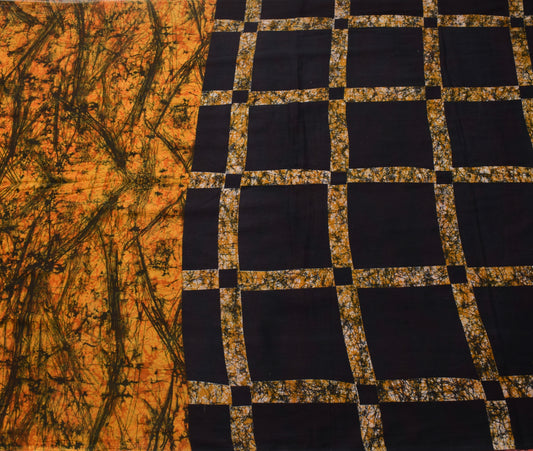 Sushila Vintage Multi-Color Saree 100% Pure Cotton Batik Printed Soft Fabric