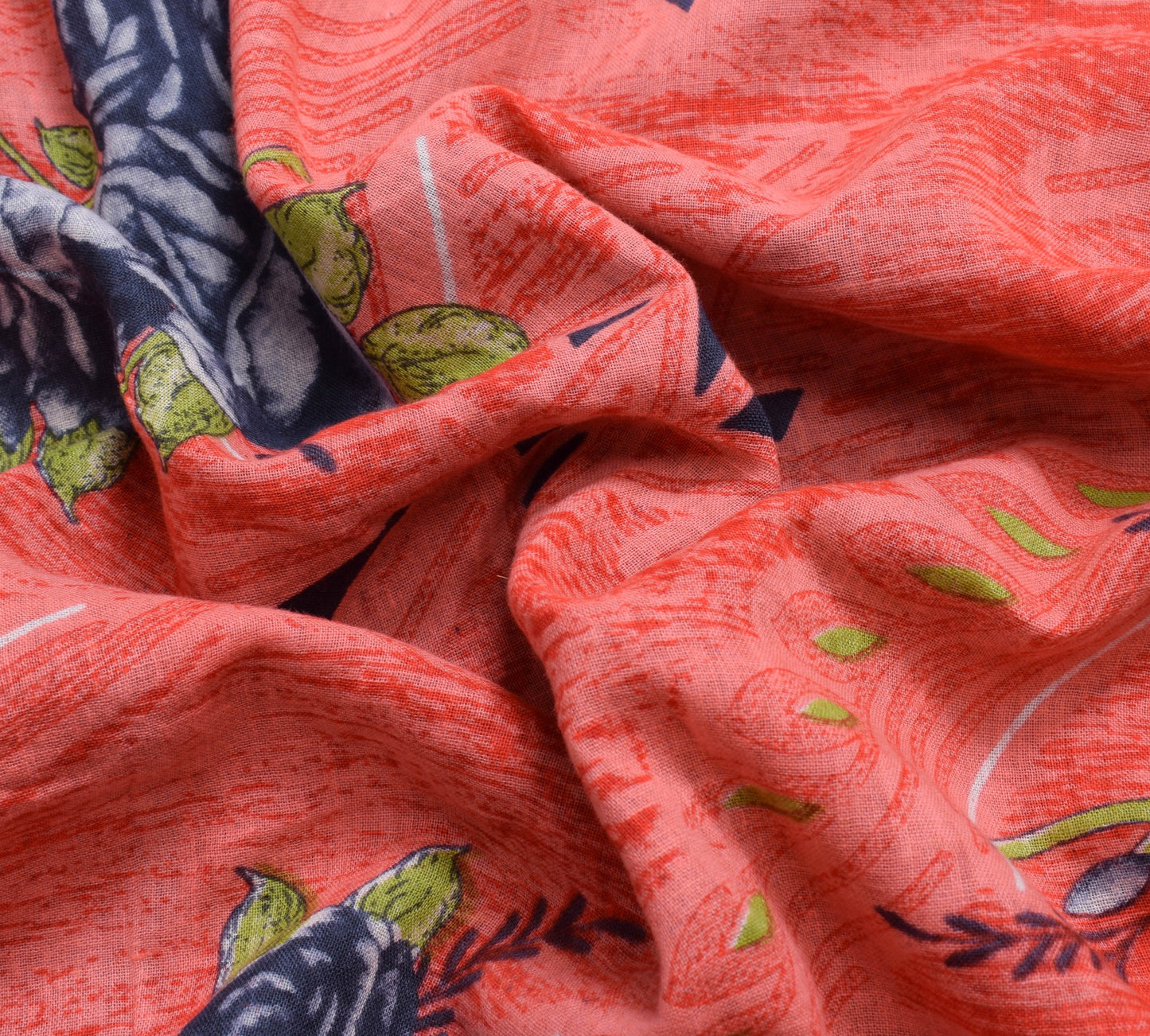 Sushila Vintage Pink Floral Women Saree Pure Cotton Printed Soft Craft Fabric