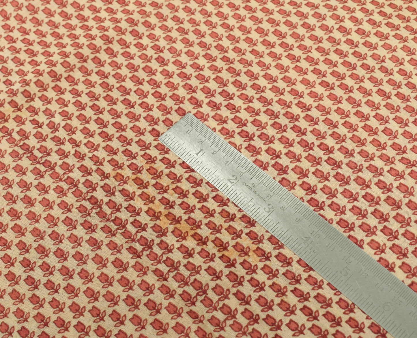 Sushila Vintage Floral Cream Saree 100% Pure Cotton Printed Soft Craft Fabric