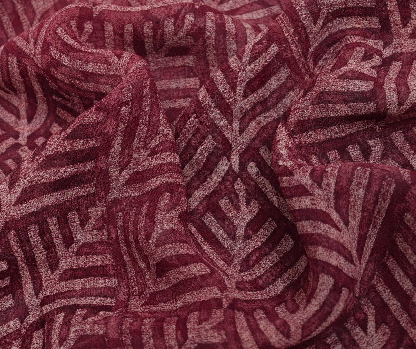 Sushila Vintage Indian Saree 100% Pure Georgette Silk Printed 5 YD Craft Fabric