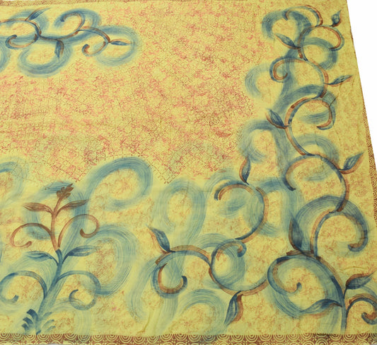 Sushila Vintage Daily Wear Saree 100% Pure Georgette Silk Printed Craft Fabric