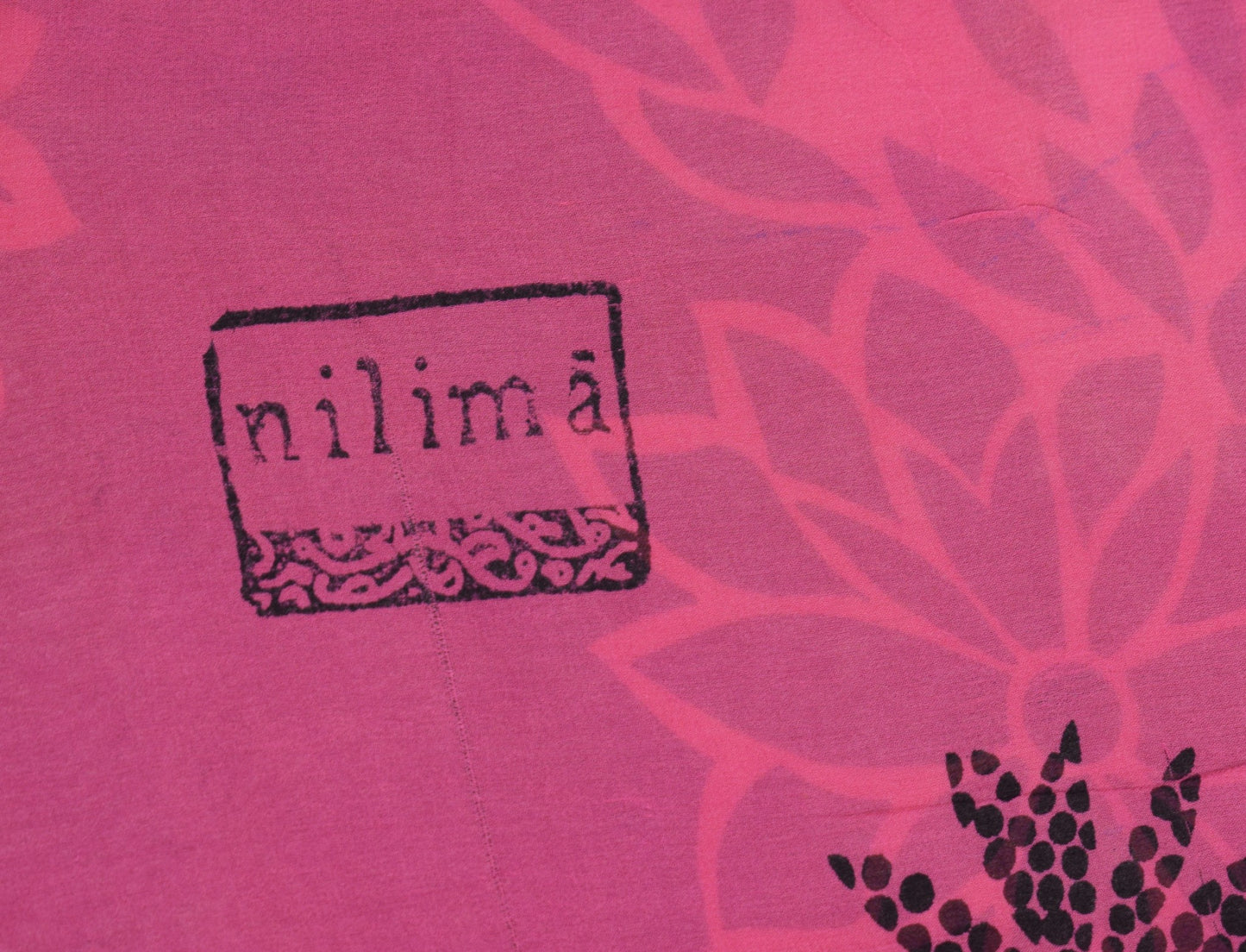 Sushila Vintage Pink Scrap Saree Pure Georgette Printed Floral Remnant Sari