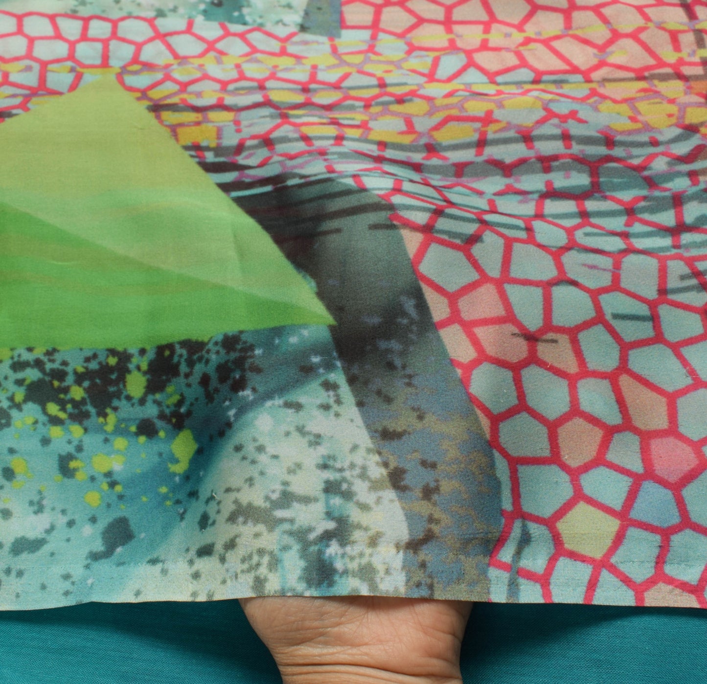 Sushila Vintage Digital Printed Branded Silk Saree Multi-Color Geomatical Fabric